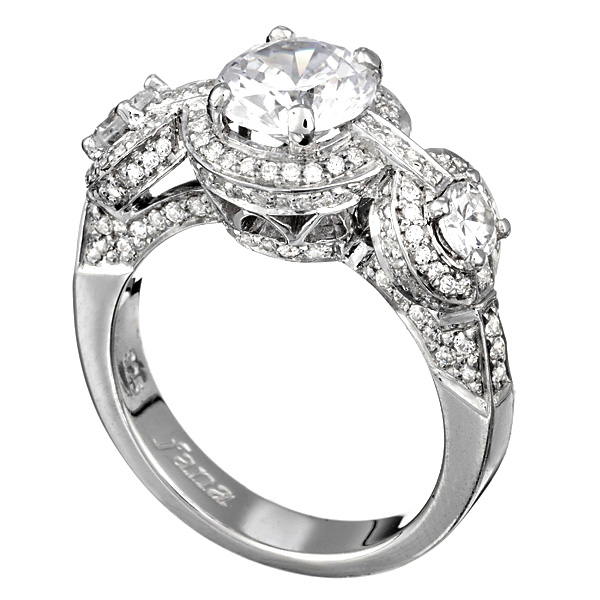 bridal three diamond ring