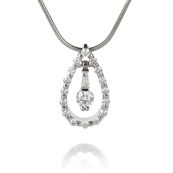 tear drop diamond pendant